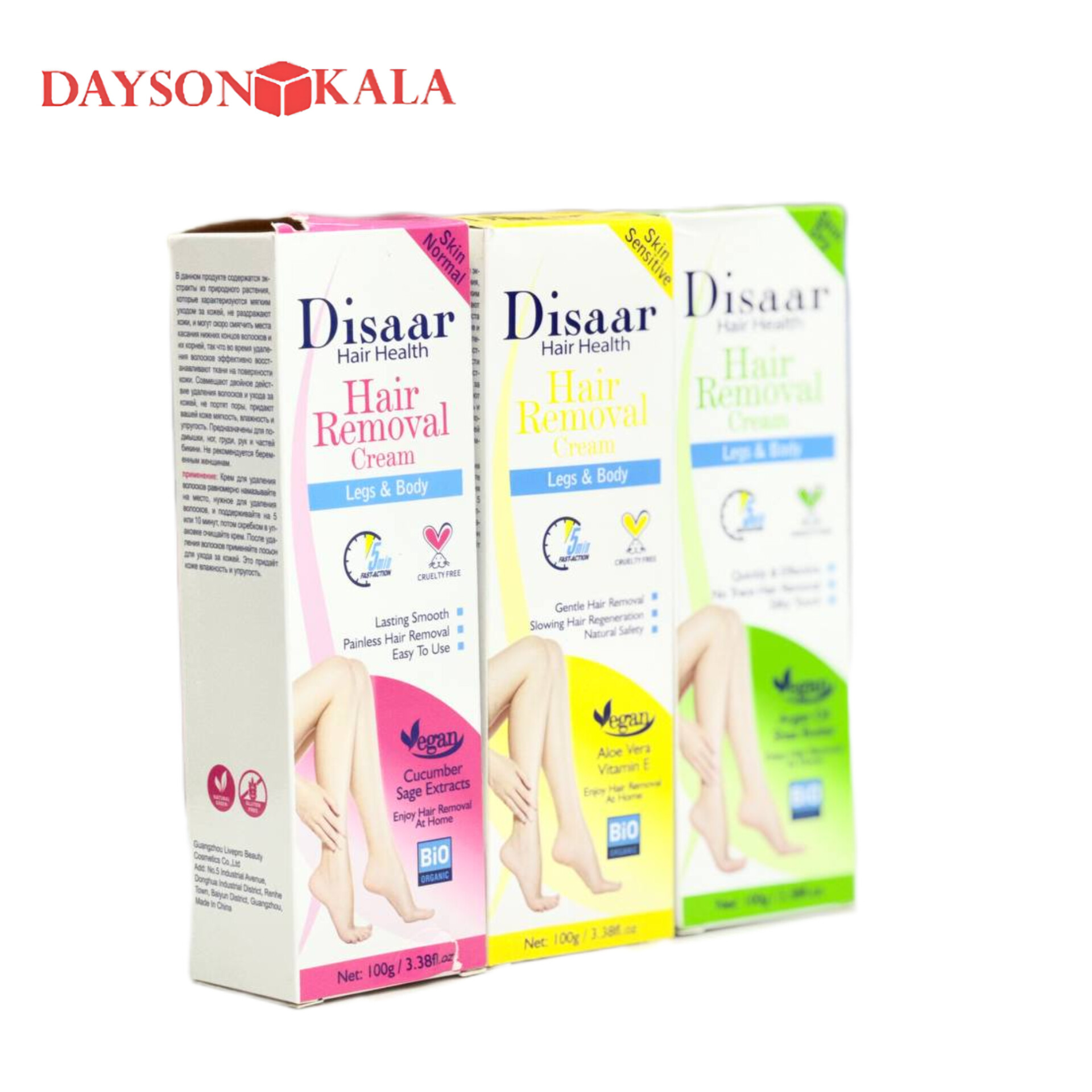 کرم موبر دیسار Disaar طلای ۲۴ عیار | موبر گیاهی مخصوص بدن و صورت بدون حساسیت