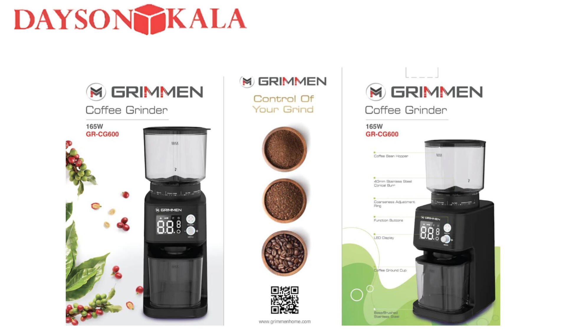 آسیاب قهوه گریمن مدلGR_CG600