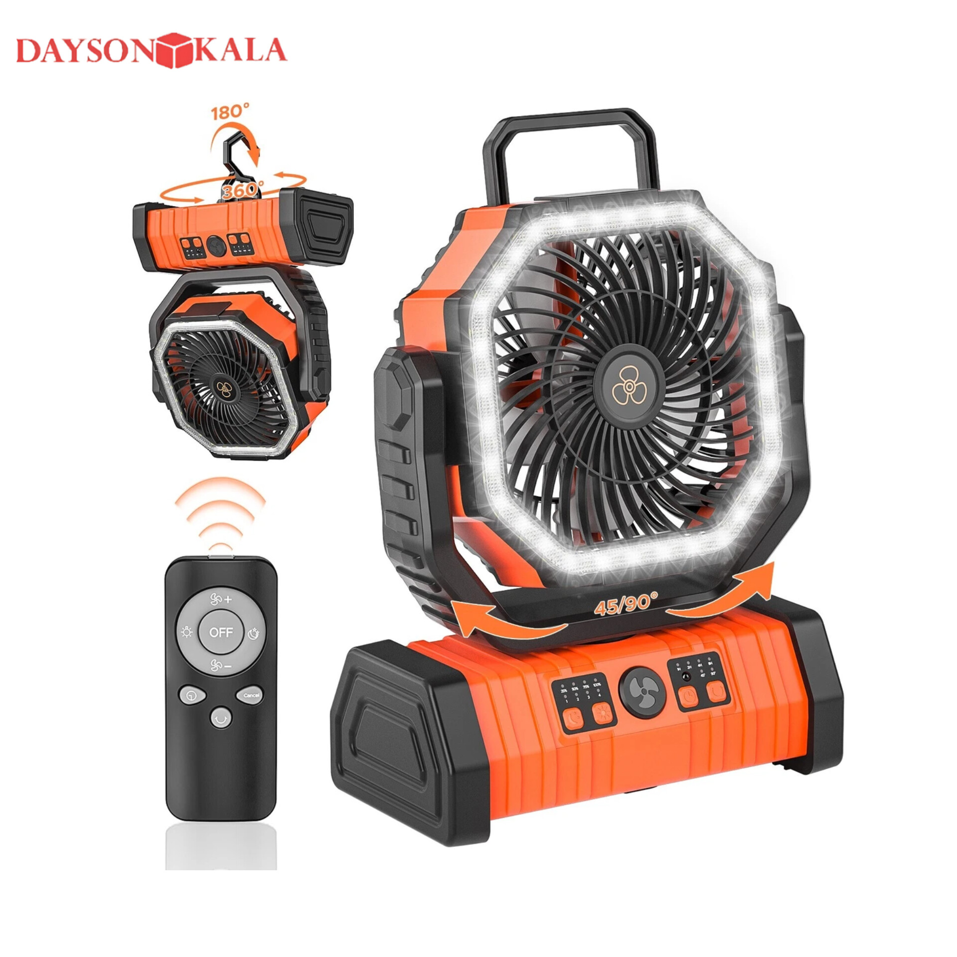 پنکه شارژی قابل حمل و چراغ کمپینگ مدل Outdoor Fan X3