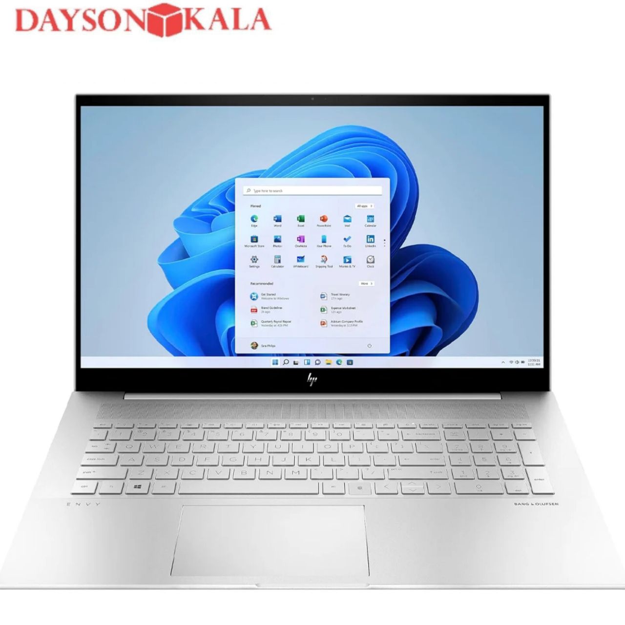 لپ تاپ HP Envy17 پردازنده i7-1165G7 رم 8 هارد 512 نمایشگر 17اینچ