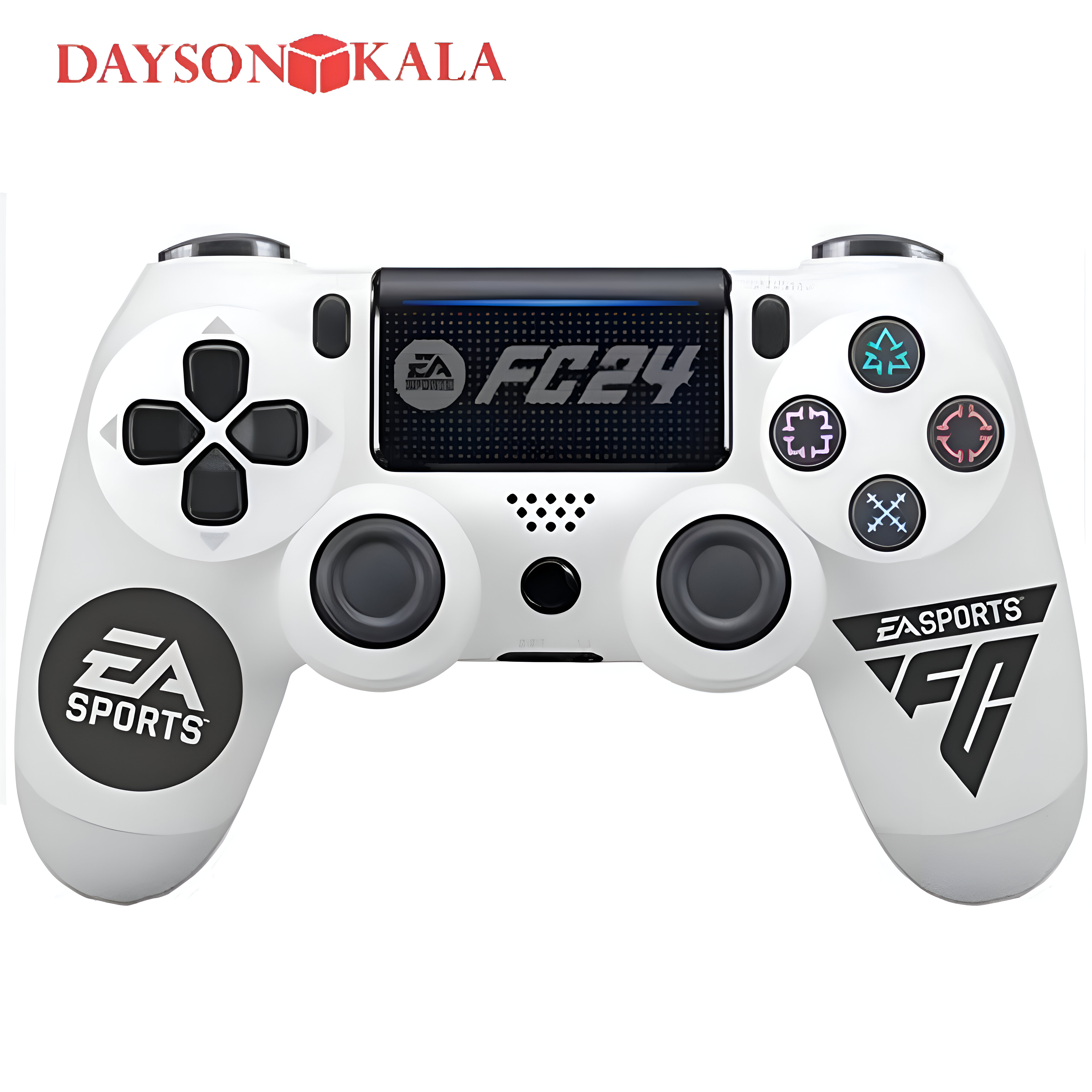 دسته بازی بیسیم طرح ps4 مدل double vibration zebra
