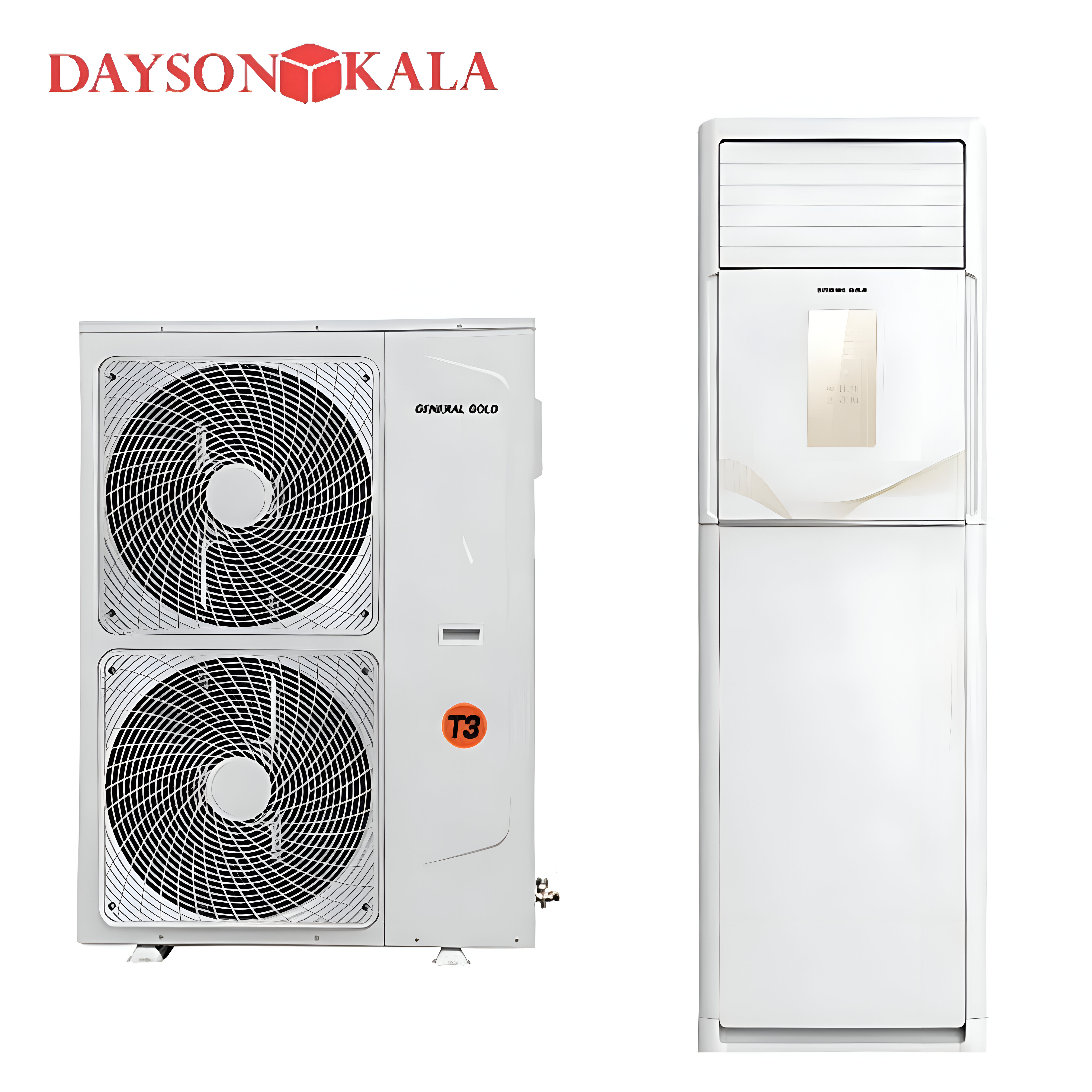 کولر گازی ایستاده جنرال گلد ۳۶۰۰۰ دو فن، گاز R410a مدل GG-MF36000D NORD T3
