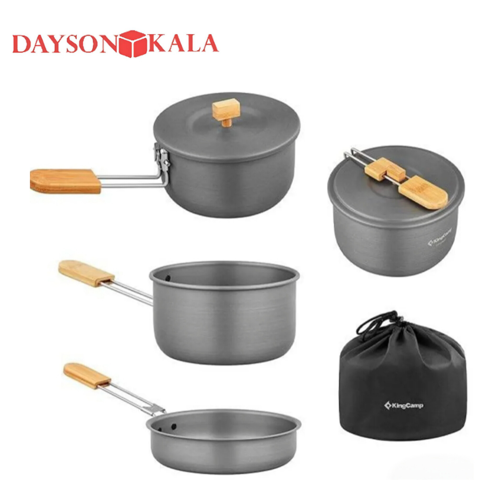 ست قابلمه کینگ کمپ مدل KA2126 MEDIUMGREY