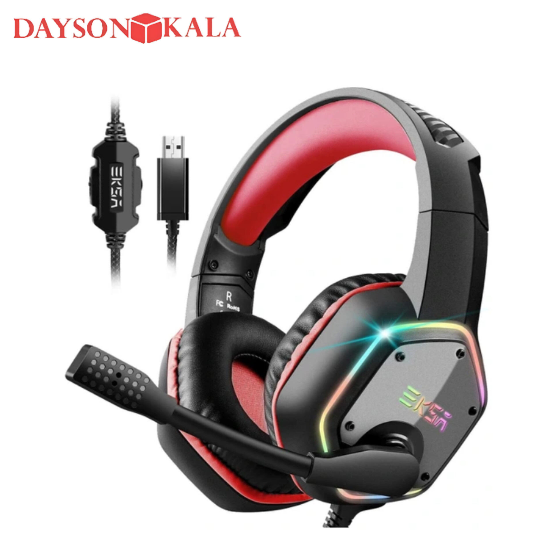 هدست گیمینگ گرین مدل E1000 با سیم صدای فراگیر ۷.۱