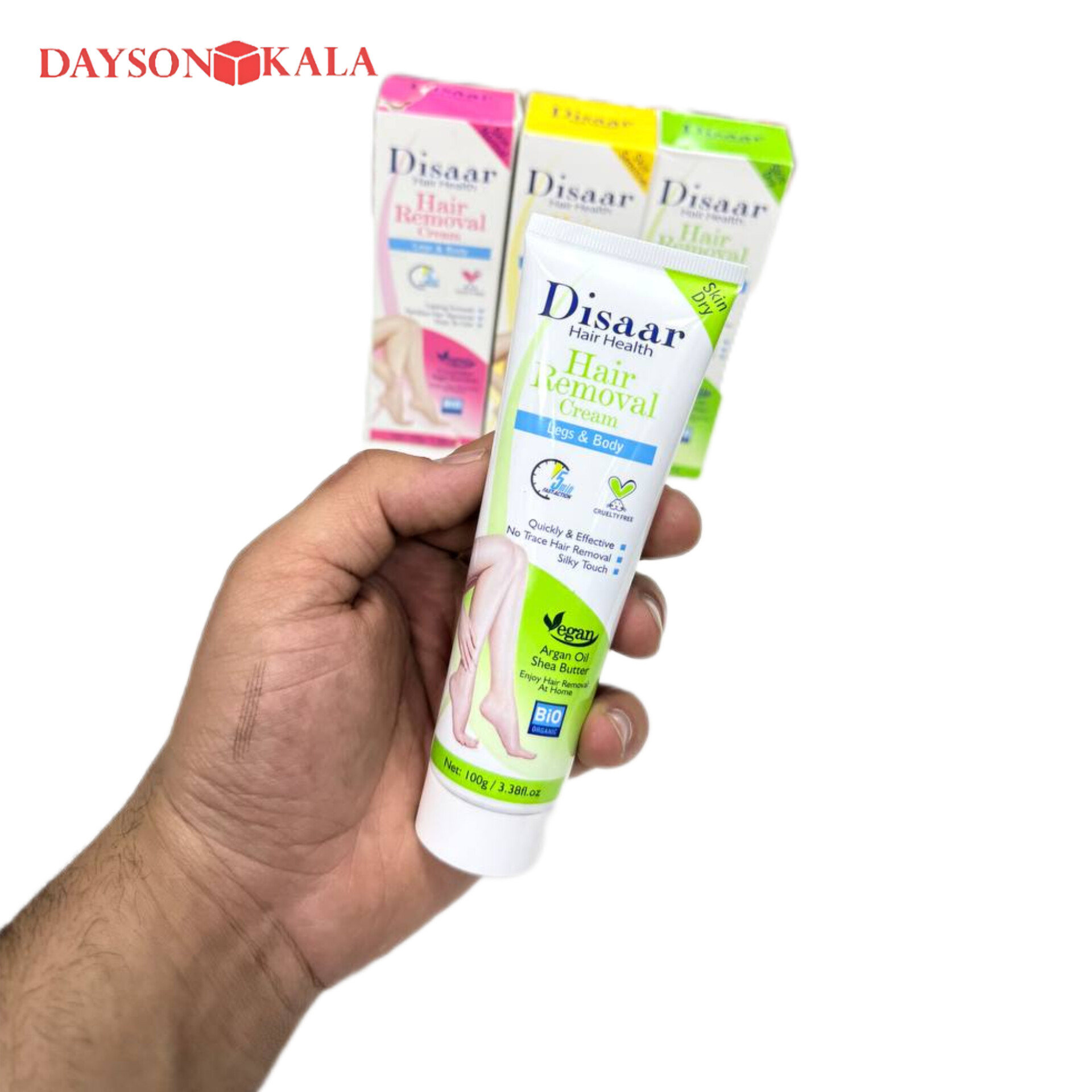 کرم موبر دیسار Disaar طلای ۲۴ عیار | موبر گیاهی مخصوص بدن و صورت بدون حساسیت