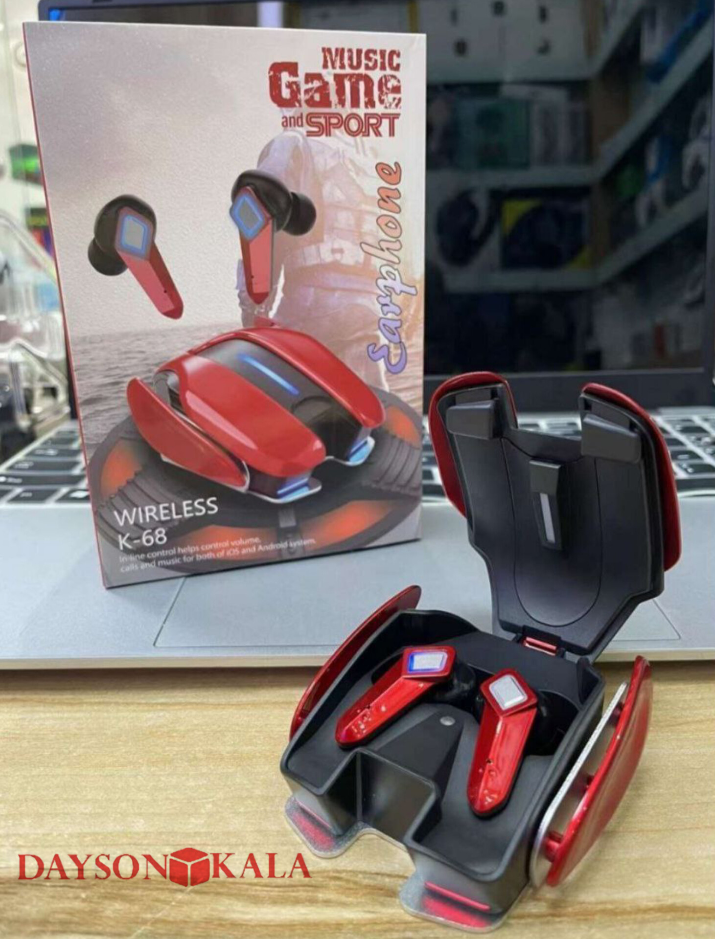 ایرپد بلوتوث دوگوش اورجینال گیمینگ K68