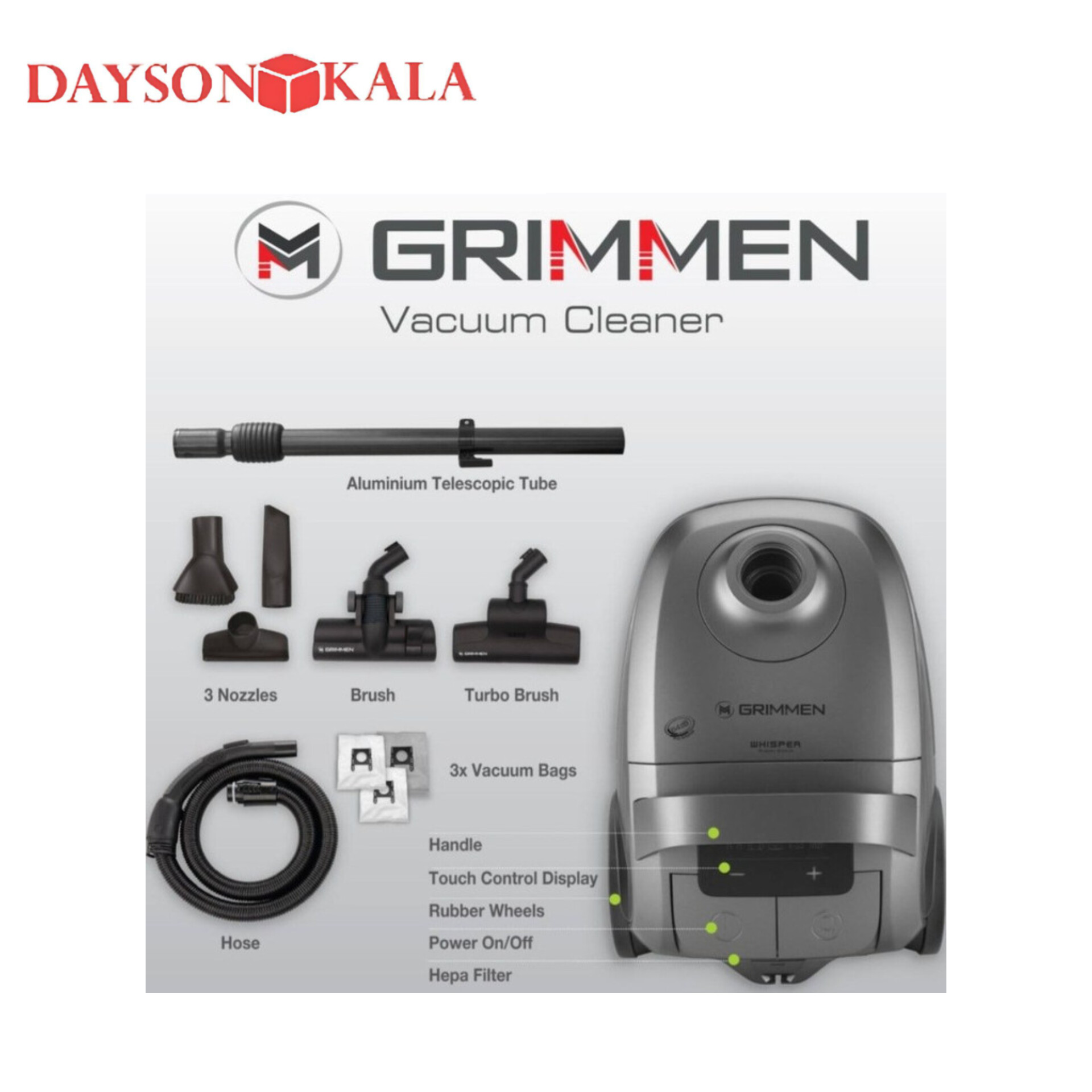 جارو برقی سایلنت گریمن مدل GR_VCS276
