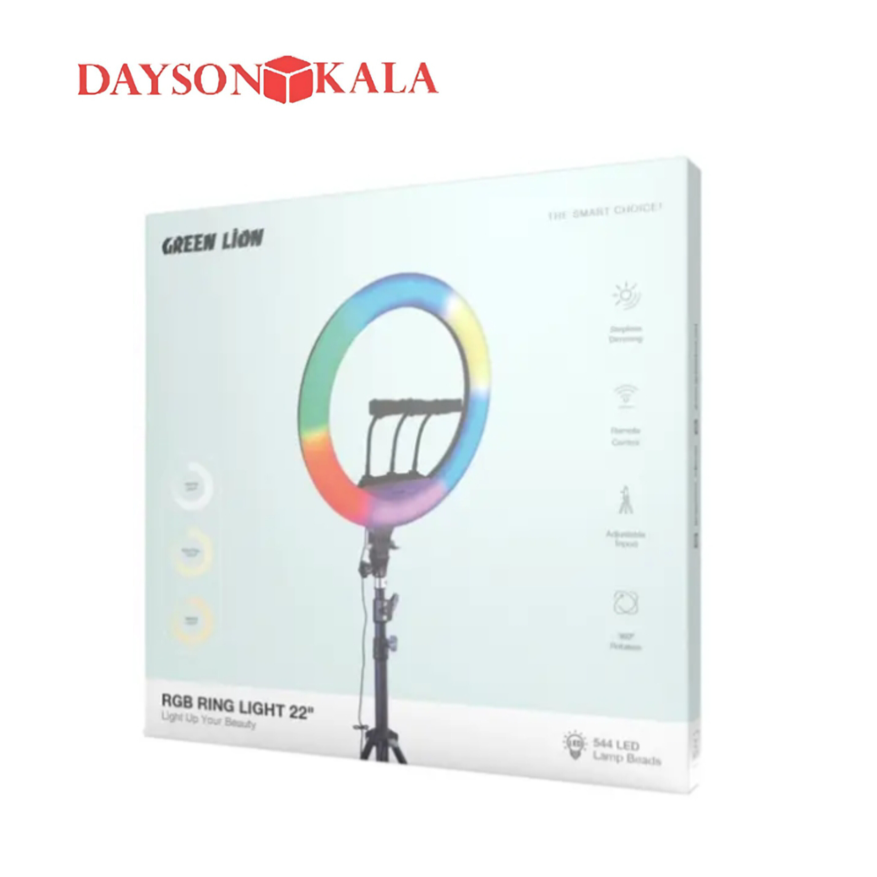 رینگ لایت ۲۲ اینچ گرین لاین مدل RGB RING LIGHT