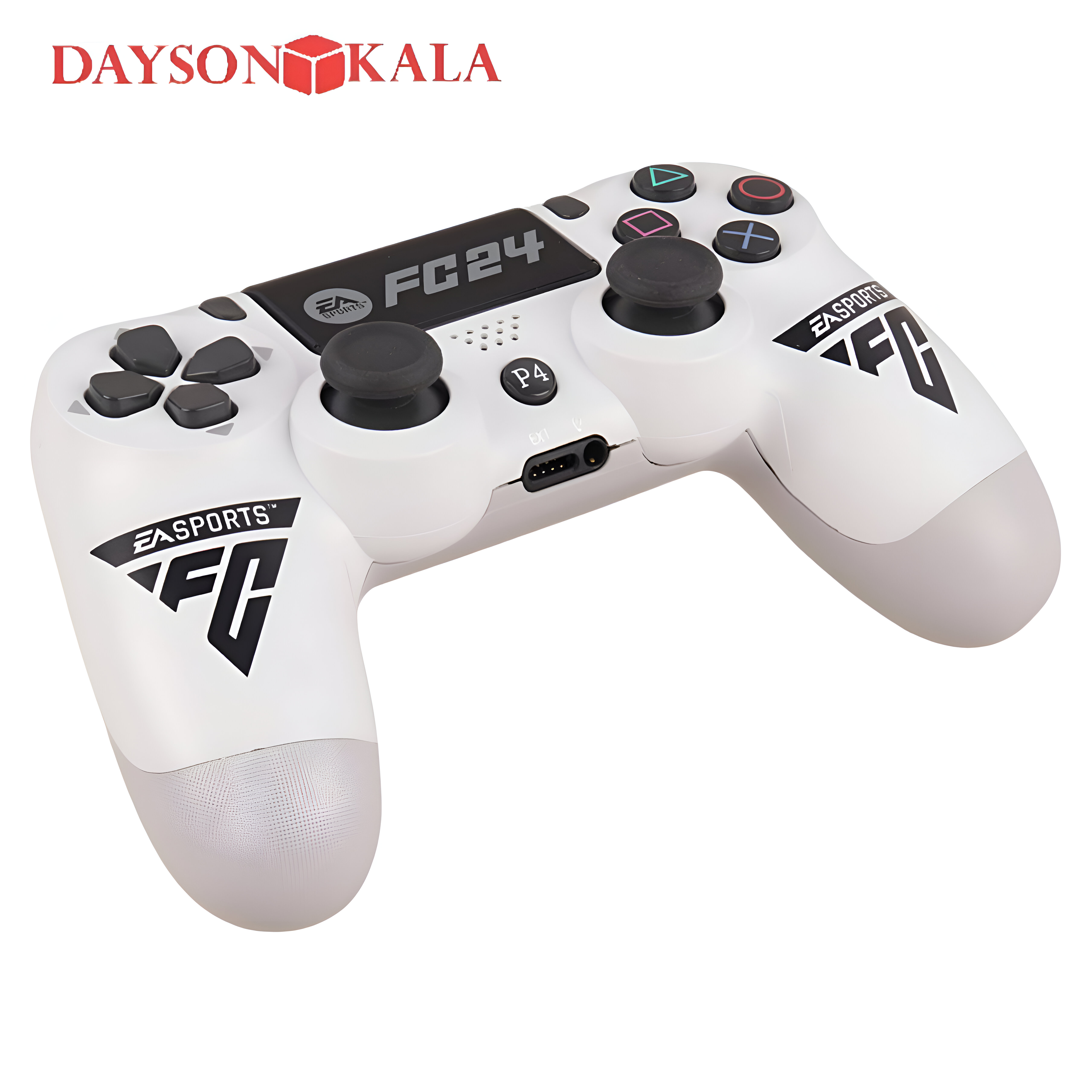 دسته بازی بیسیم طرح ps4 مدل double vibration zebra