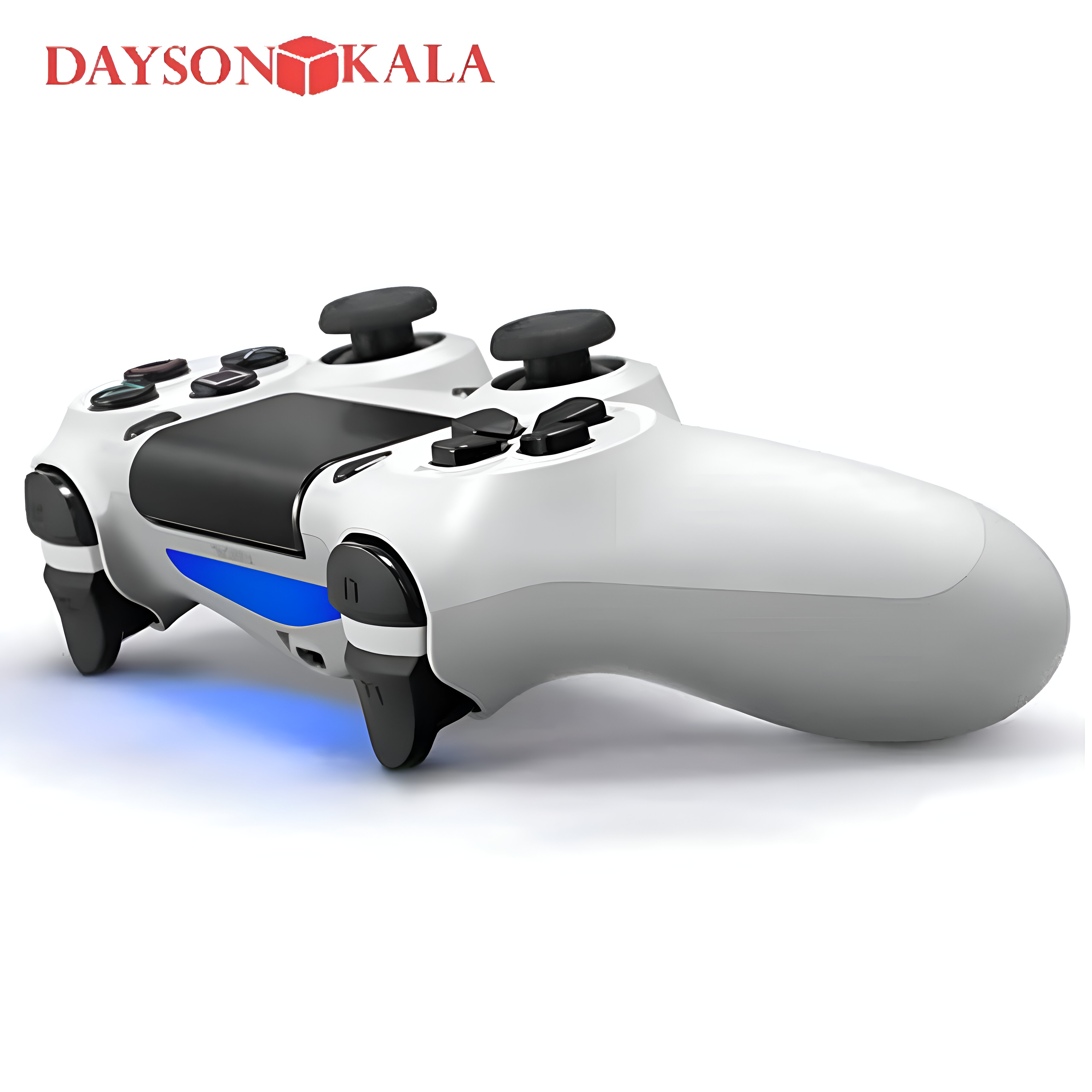 دسته بازی بیسیم طرح ps4 مدل double vibration zebra