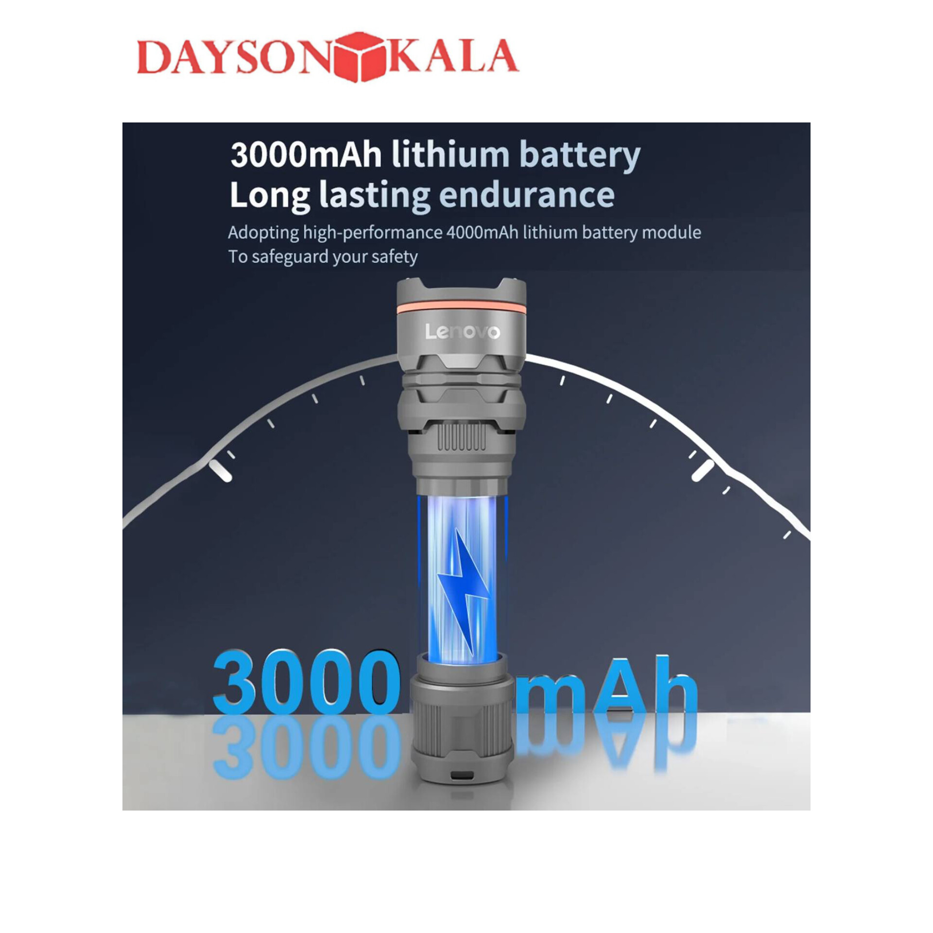 چراغ قوه Lenovo مدل R5 بدنه فلزی