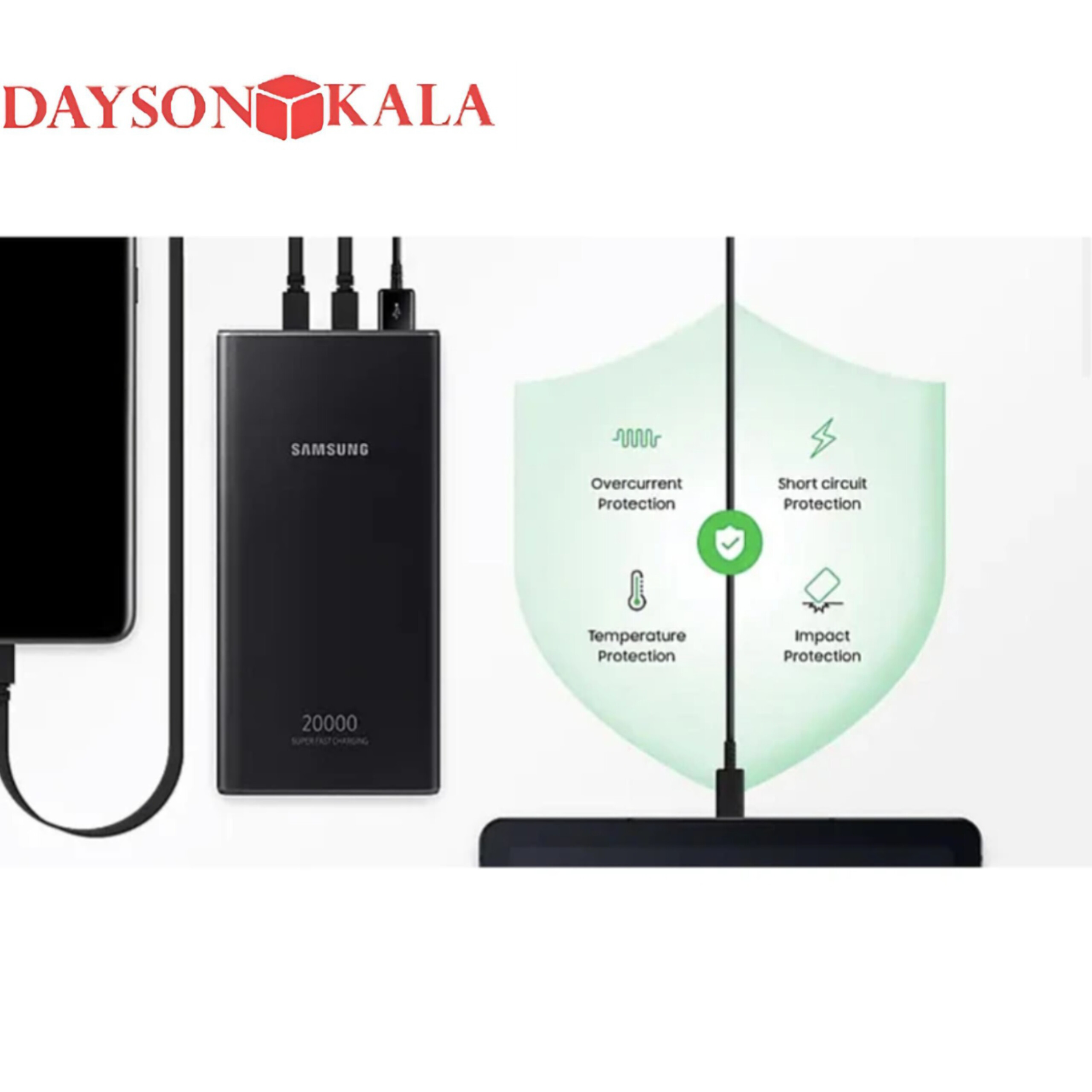 پاوربانک  اورجینال  samsung مدل pb300 ظرفیت 20000mah